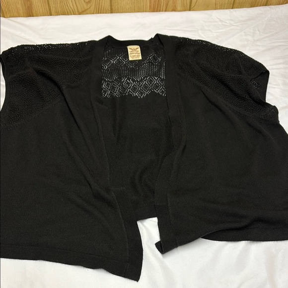 Faded Glory Black Cardigan Sweater Sleeveless - Picture 1 of 5